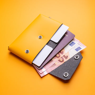 Travel WALLET - Yellow Eclipse Recycled