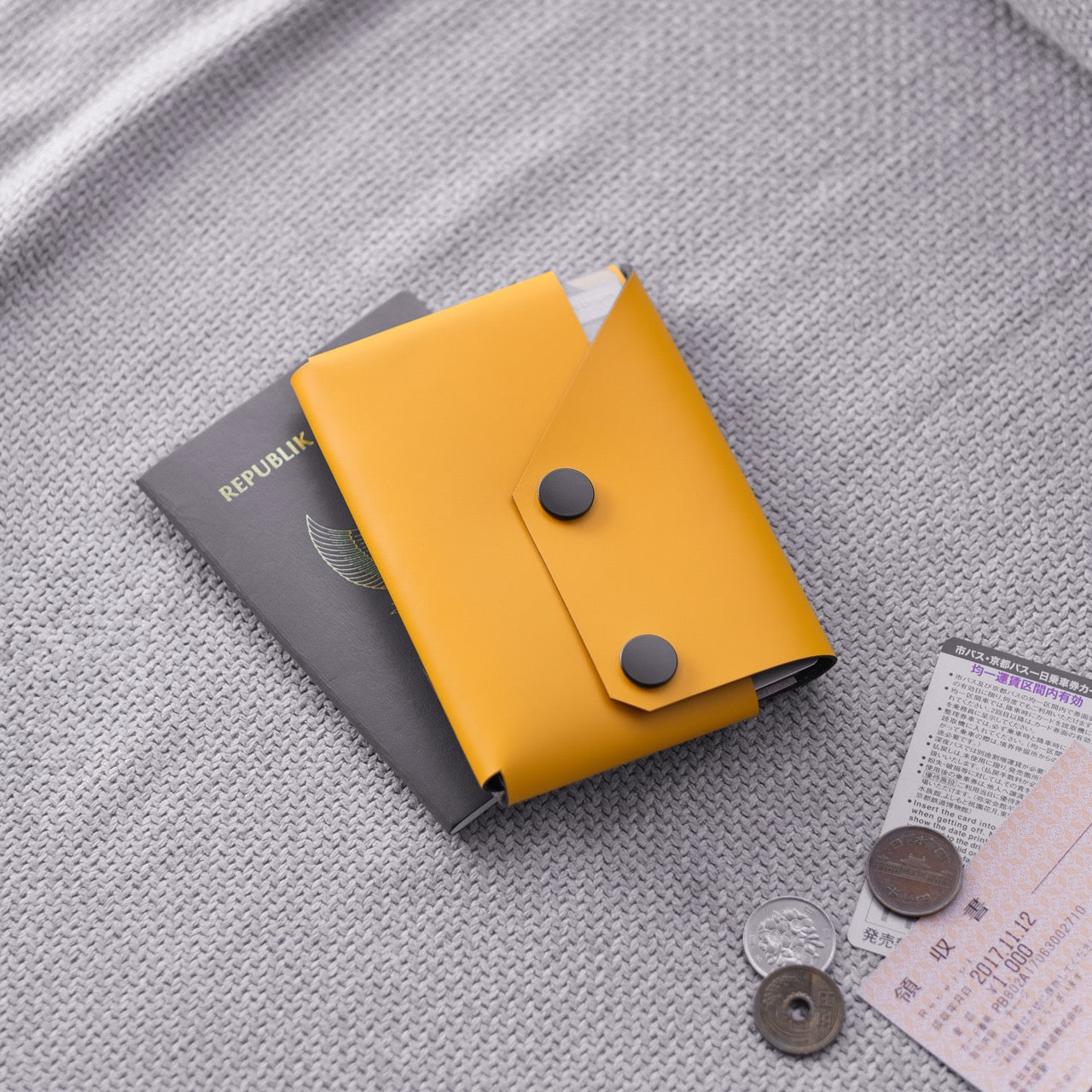 Travel WALLET - Yellow Eclipse Recycled